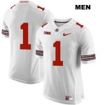 Men's NCAA Ohio State Buckeyes Johnnie Dixon #1 College Stitched No Name Authentic Nike White Football Jersey VX20B05JA